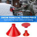 Dual Funnel Car Window Windshield Magical Ice Scraper Snow Remover (Red)