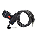 Key Locker Bike Cycling Bicycle Trolly Motor Security Steel Wire Cable Lock M&E