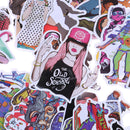 48Pcs/bag hip hop punk music band stickers DIY suitcase laptop car stickers