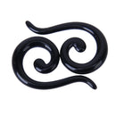 1 Pair 2g 6mm Black Spiral Ear Plug Tunnel Stretcher Taper stretching Earring