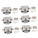 Set of 6 Push Button Drawer Cupboard Catch Lock Latch for RV Boat Sliver New