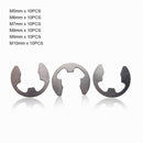 60pcs M5,6,7,8,9,10 E-Clips Snap Ring Circlips Retaining Kit SUS201 Stainless