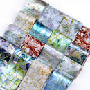 16Pcs/Set Holographic Nail Transfer Stickers Gradient  Nail FoilsDIYTip,a