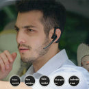 Bluetooth Wireless One Ear Headphones with Microphone Stereo Car Headsâ„–[