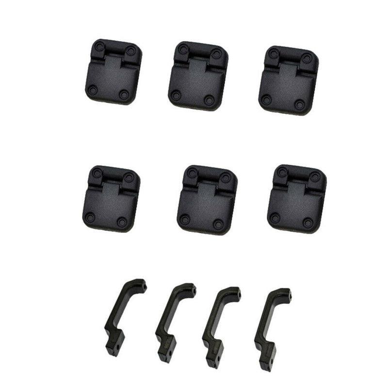 Black Exterior Door Handle and Hinge Modification Kits for 1/10 Traxxas TRX4