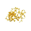 36pcs Brass Metal Clip On Screw Back Earring Findings with Open Loop & Ball