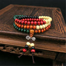 Sandalwood Buddhist Buddha Meditation 6mm 108 Prayer Bead Mala Bracelet Necklace