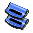2pcs Adjustable Car Safety Seat Belt Holder Stopper Buckle Clip (Blue)