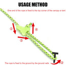 Outdoor Camping Luminous Awning Anti-slip Triangle Tent Rope Buckle (20pcs)