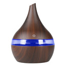 300ml Mist Humidifier Diffuer w/ LED Light Top Fill Antislip Brown