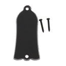 Electric Guitar Truss Rod Cover Bell-shaped with Screws, Black