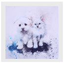 Set 3 Creative Art Oil Painting Canvas Picture Dog Cat Home Decor 40x40cm
