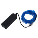 Blue Flexible EL Wire Neon Light 5M Dance Party Decor+Controller