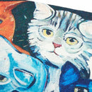flax decorative pillow case cushions 45*45cm cat pattern I5Y8