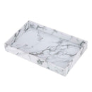 Marble Texture Serving Tray PU Leather for Coffee Collectibles Dining Room