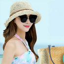 Sun Hat Bucket Girls Lady Beach Straw Hat Summer Sun Protection Packable Fo