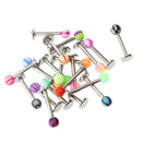 lot 20 Stainless Steel Ball Top Lip Stud Tragus Ear Rings  Bars Labret