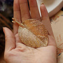 Women Graceful Golden Leaf Exquisite Pendant Necklace Long Sweater Chain 2017YU