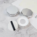 10g Empty Loose Powder Case Facial Blusher Container Jar with Sifter & Puff