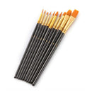50 Pcs Paint Brushes Nylon Hair Brushes for Acrylic Oil Watercolor Painting T9F7