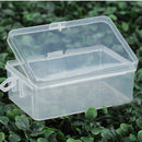 Plastic Transparent Storage Box Collection Container Case Part Box With Hook JR