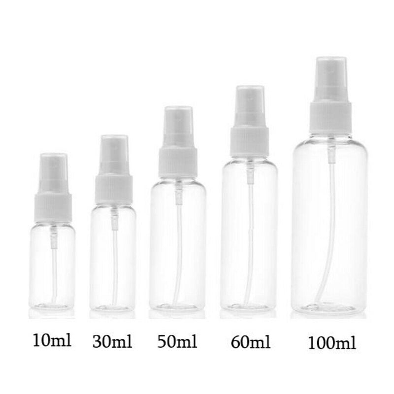 5x Plastic Clear Spray Fine Mist Sprayer Bottles Container for Liquid  10ml