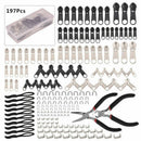 197Pcs Zip Slider Rescue Instant Repair Replacement Kit Household Useful ZKY