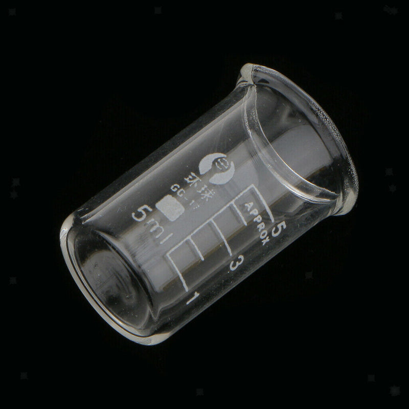 5ml Laboratory Borosilicate Glass Beaker Measuring Cup Lab Glassware