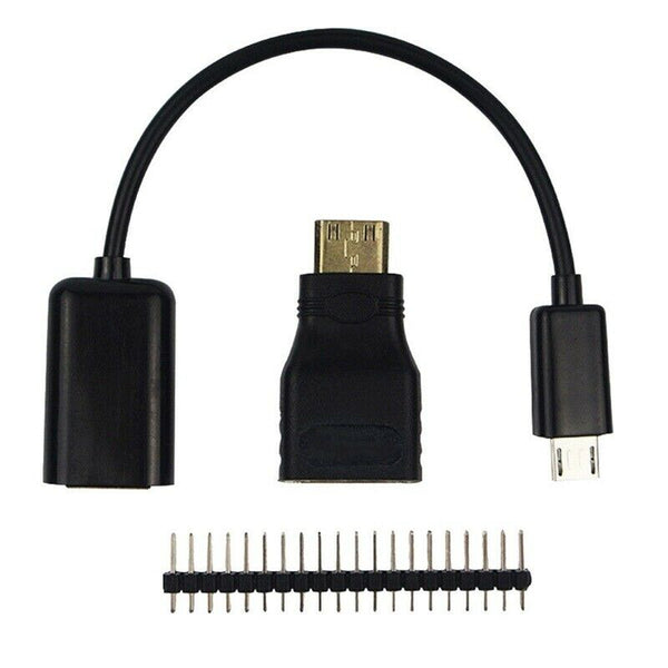 3in1 Himbeer Pi Zero Kit Mini HDMI auf HDMI Header + Micro USB Adapter + GPIS8A8