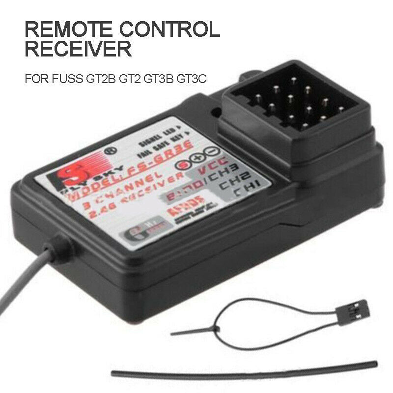 FS-GR3E 3CH 2.4GHz Receiver GT2 GT3 GT3B GT3C GR3C RC Car Boat Black