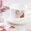 45pcs cartoon heart lovely lovers DIY Diary Craft Stickers Scrapbooking decor BX