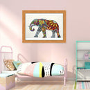 5D DIY Special Shaped Diamond Painting Elephant Pattern Embroidery Ornament
