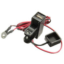 2x Motorcycle USB Mobile Phone Power Supply Charger Port Socket 12V Waterproof