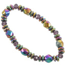 Unisex Mode Multicolor Magnetic Bracelet Beads Hematite Stone for Therapy