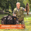 F104 for Fishing Reel Lure Oxford Fabric Fishing Bag Shoulder Crossbody Bag