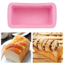 Silicone Bakeware Mould Bread Loaf Pan Tin Bake Bread Cake DIY Baking Tools Pink