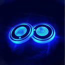 1pair Battery Powered LED Car Lights 7 Colors Changing Universal Cup Holder