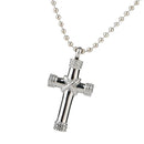 Stainless Steel Cross Memorial Necklace Cremation Ash Holder Keepsake