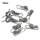10 Pcs Fishing Bait Clip Strong Nice Swivels Lock Snaps Fishing Accessories NEW