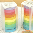 10 Rolls Paper Washi Masking Tape Rainbow Colours Sticky Decoration DIY New #