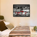 5D DIY Diamond Painting Retro Motorcycle Full Drill Embroidery Home Picture