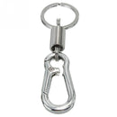 Stainless Steel Spring Gourd Buckle Belt Clip Loop Keychain Keyring Key Fob Hot