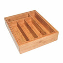 1X(Retractable Multi-Functional Bamboo Storage Box Cutlery Tray Bamboo Draw