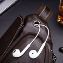 Bullcaptain Leather Crossbody Bag For Men Messenger Leather Chest Bag Casua