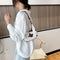 Flower Pattern PU Leather Shoulder Bag Women Chain Hobos Tote Handbag (L)