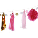 Paper Card String Tassel Home Ornament DIY Flower Ball Decor Festival Party