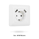 Electrical Wall Socket Double USB Port 220-250V 16A Socket Power Outlet A