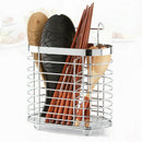Stainless Steel Chopsticks Drainer Cage Cutlery Spoon Storage Box Rack Kitc D1Q8