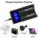 Universal Battery Charger, LCD Display Smart Charger for Rechargeable Batte W8A4