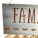 Wooden Birthday Calendar Board DIY Family & Friends Birthday Sign Special D P7U9